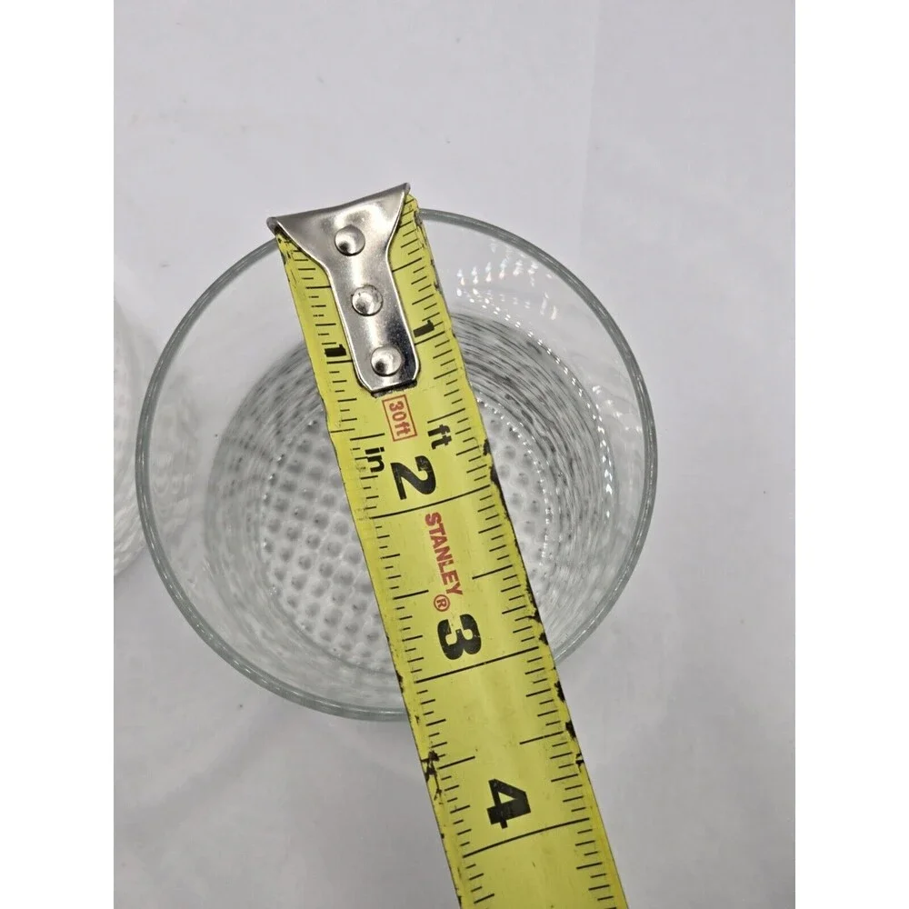 Vintage Rocks Glasses Thick Dimpled Bottom 2.75” Set Of 2